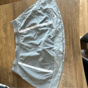 Gray Athletic Skirt with White Accents